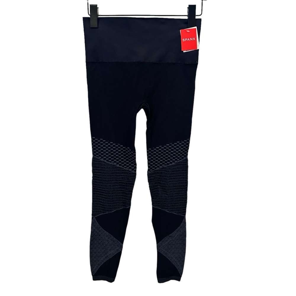 SPANX Women's NWT Blue‎ Indigo Sky Look At Me Now Seamless Moto Leggings medium
